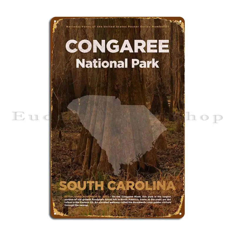 Congaree National Park SC Metal Signs Bar Painting Party Club Wall Mural Tin Sign Poster