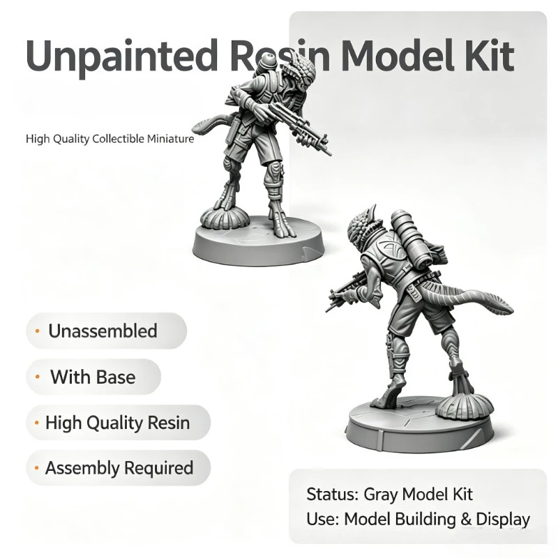 25mm Diecast Resin Assembled Model Kit War Game Chess Armored Freedom Fighter Unassembled Unpainted