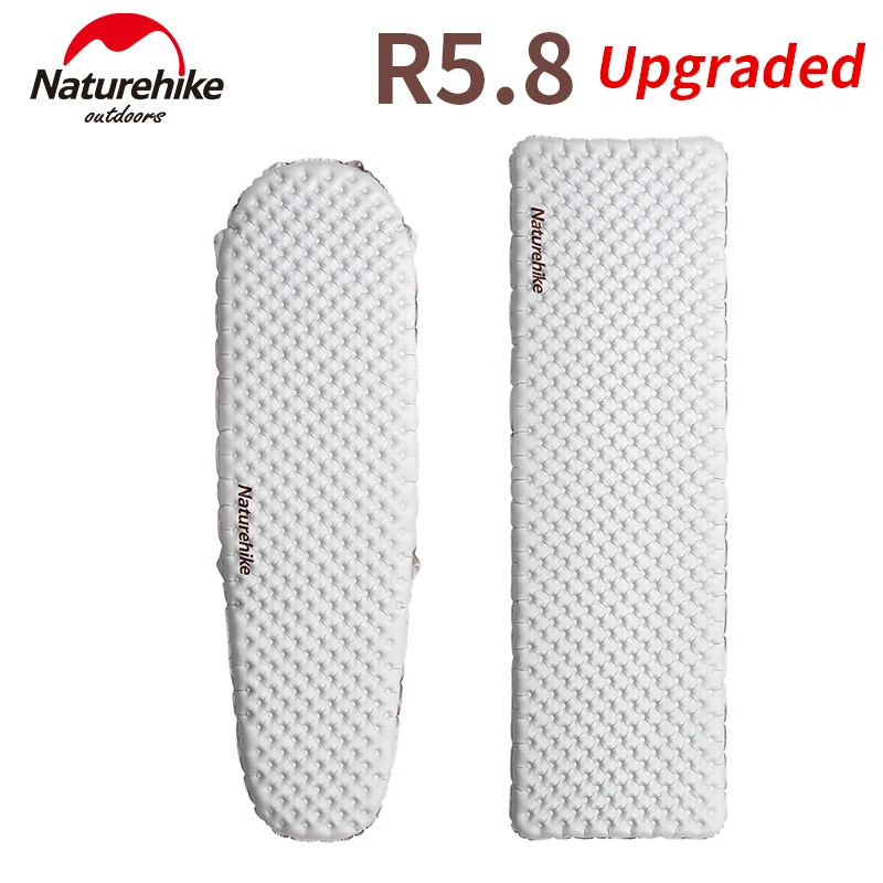 Naturehike R5.8 نفخ فراش كيس النوم في الهواء الطلق المشي لمسافات طويلة العزل وسادة هوائية خفيفة للغاية قابلة للطي حصيرة