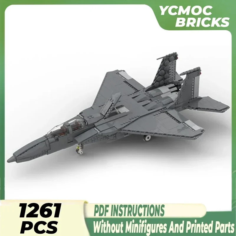 Militaire Model Moc Bouwstenen F-15 E Strike Eagle 1:33 Vechter Technologie Blokken Geschenken Kerst Speelgoed DIY Sets Montage