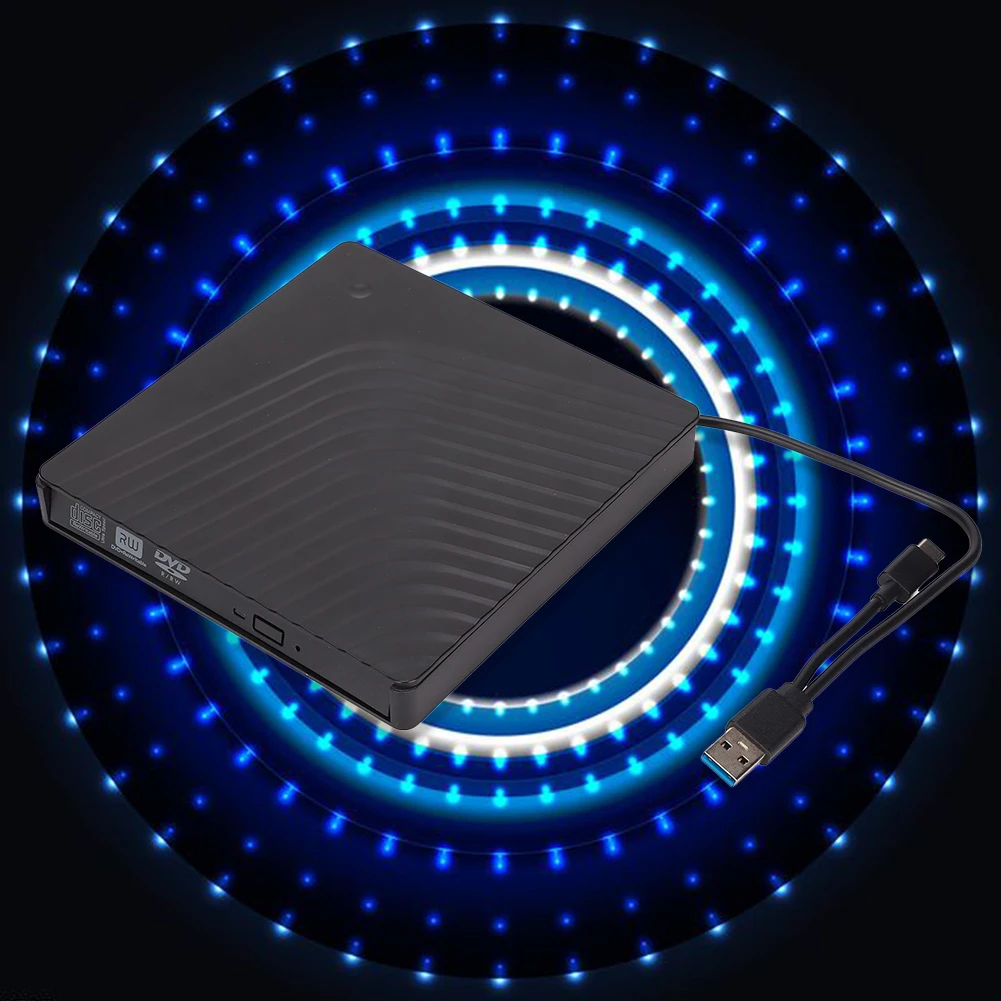 9.5/12.7 مللي متر DVD CD محرك صندوق USB3.0 نوع C محرك الأقراص الضوئية الضميمة الخارجية DVD/CD/محرك الأقراص الضوئية الضميمة لأجهزة الكمبيوتر المحمول