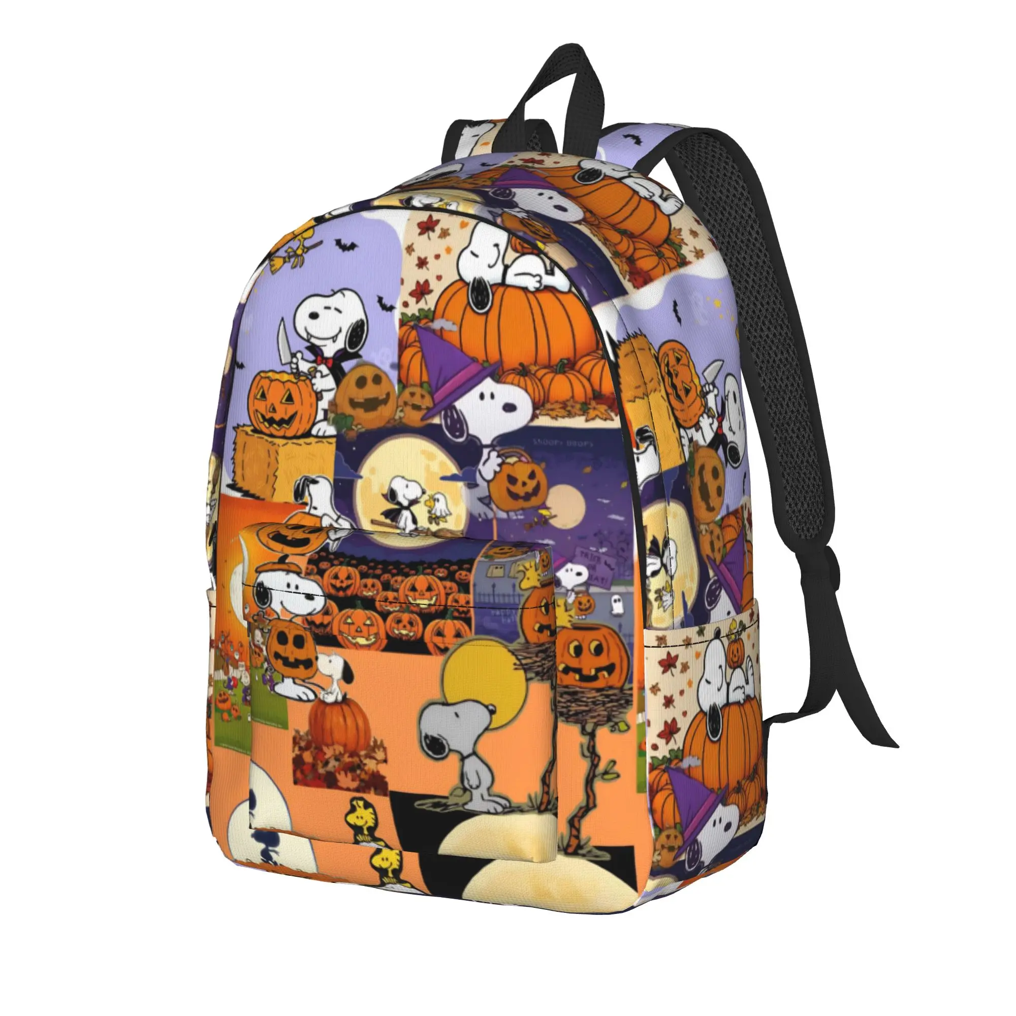 Pumpkin Autumn Halloween Snoopys Classical Backpack Sports High School Work  Daypack for Men Women Laptop Computer Shoulder Bag