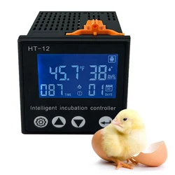 HT-12 LCD Digital Egg Incubator Controller Multifunctional Thermostat Hygrostat Control with Temperature Humidity Sensor Probe
