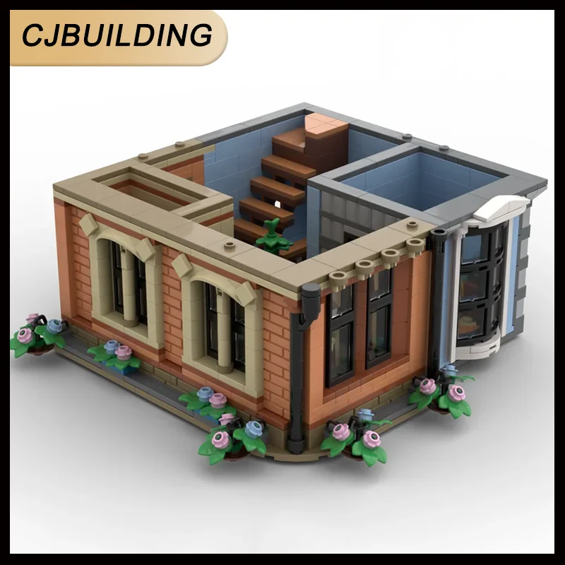 

817pcs MOC Street View Modular Building Tudor's Residential Floor Additional Expand Floor DIY Assembly Building Block Toys Gift