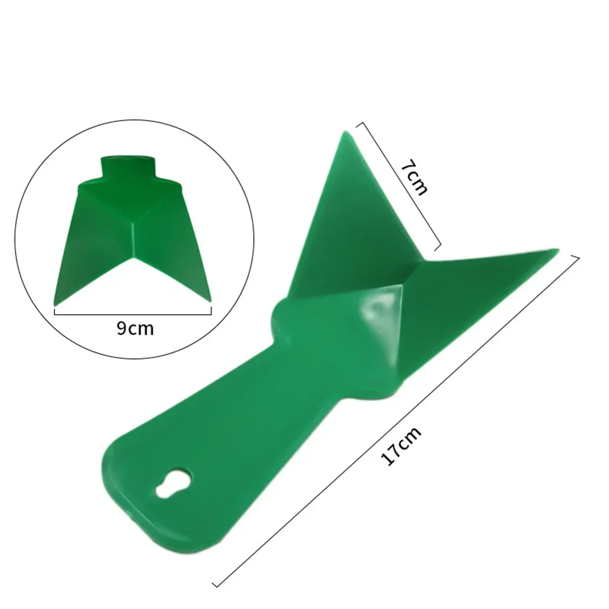 1/2Pcs Plastic Drywall Corner Scraper Triangular Putty Finisher Stucco Shovel Spatula Spade for Floor Wall Ceramic Tile Grout