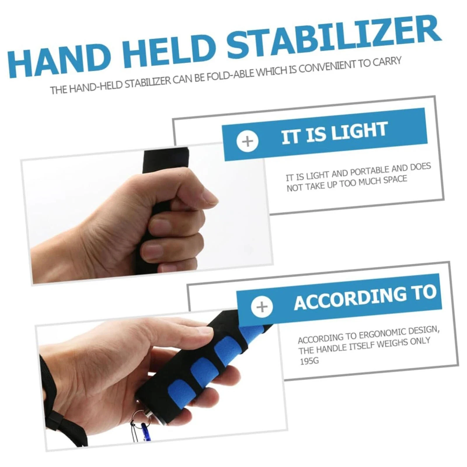 Anti-Skip-Schwamm 1/4'' Schraubengriff-Griffstabilisator für Kamera/DSLR, 1/4 Schraubgewindegriff, 1/4-20 Schraubgewinde Artikel 1/4" Hand