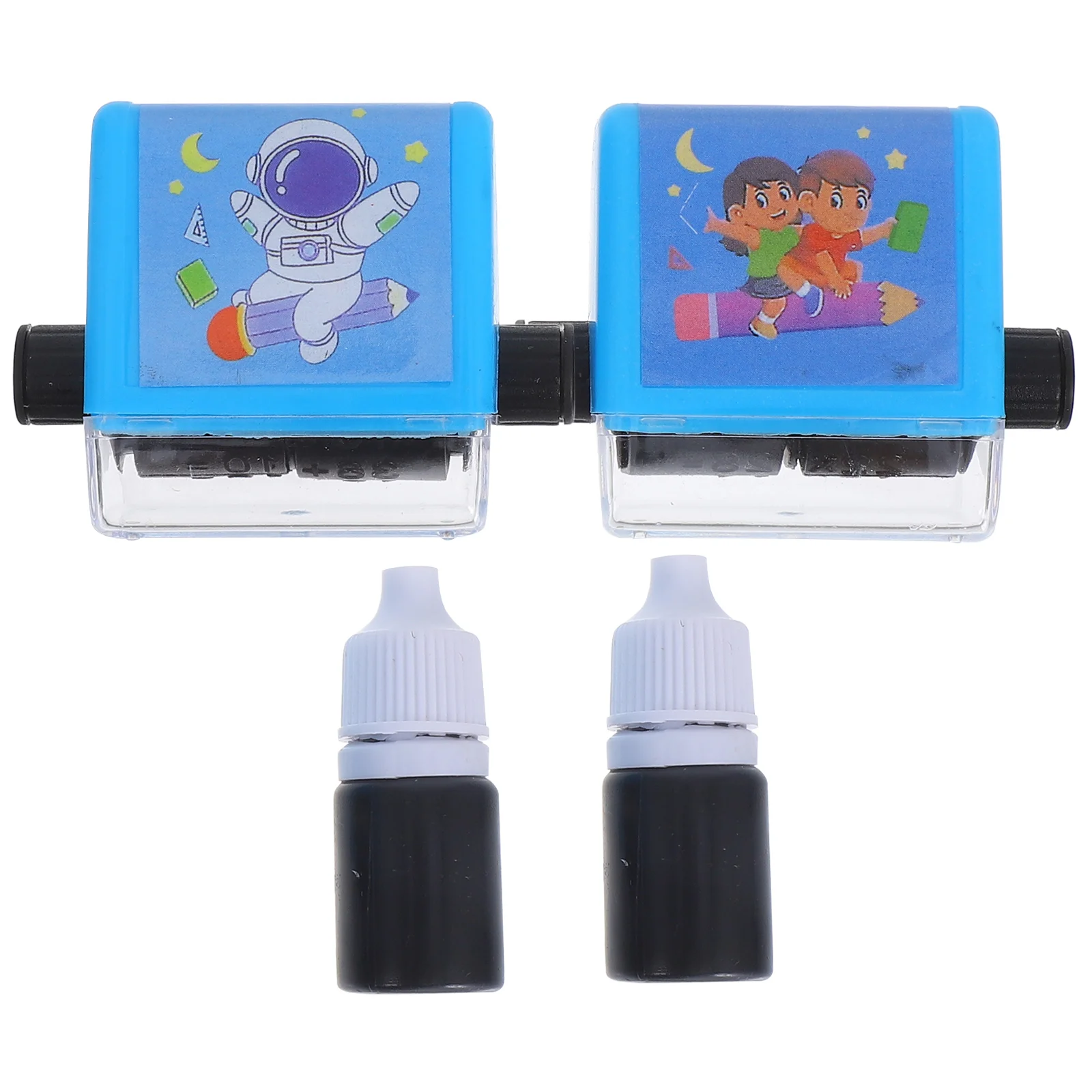 

4 Set Mathematics Practice Rolling Stamps Ink Instant Problems Adjustable Questions Smooth Mechanism Portable Teaching