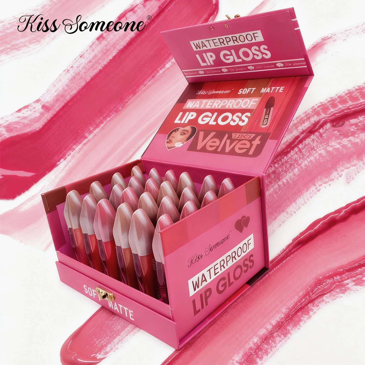 6 stuks/1 set fluwelen lipkleurset, duurzame lippenstift, matte fluwelen textuur, hydraterend en niet vettig, creëren charmante lippen