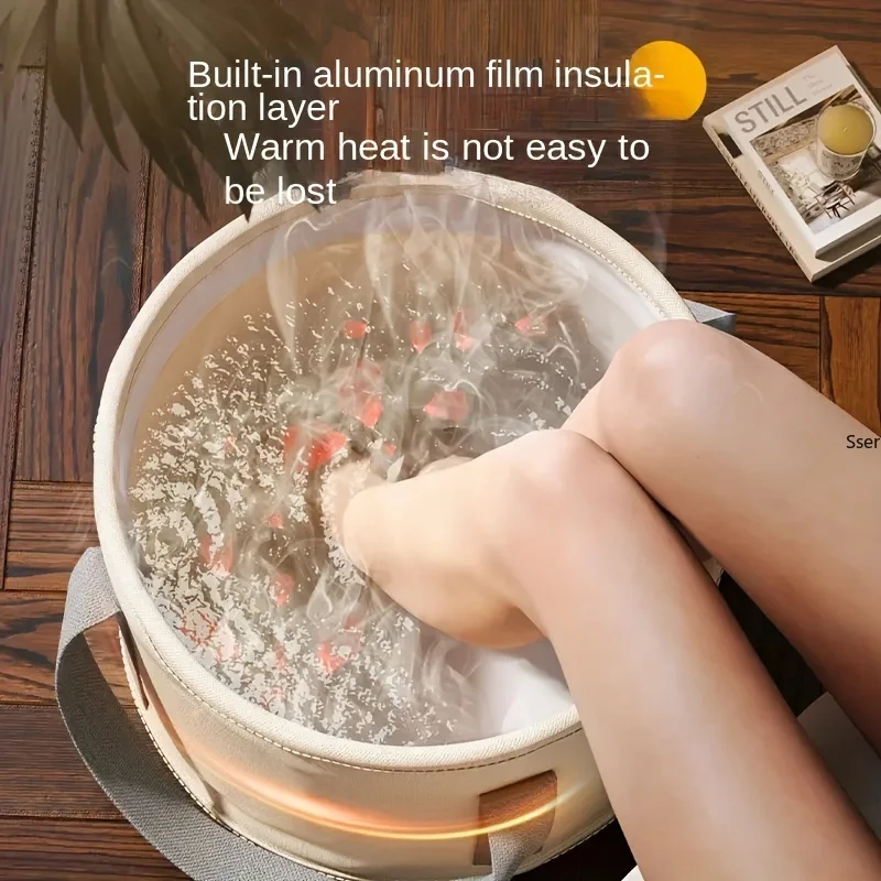 Foldable Portable Folding Foot Soak Bath Tub with Heat Preservation - Multifunctional Deep Basin, Foot Spa Bucket massagem image 4