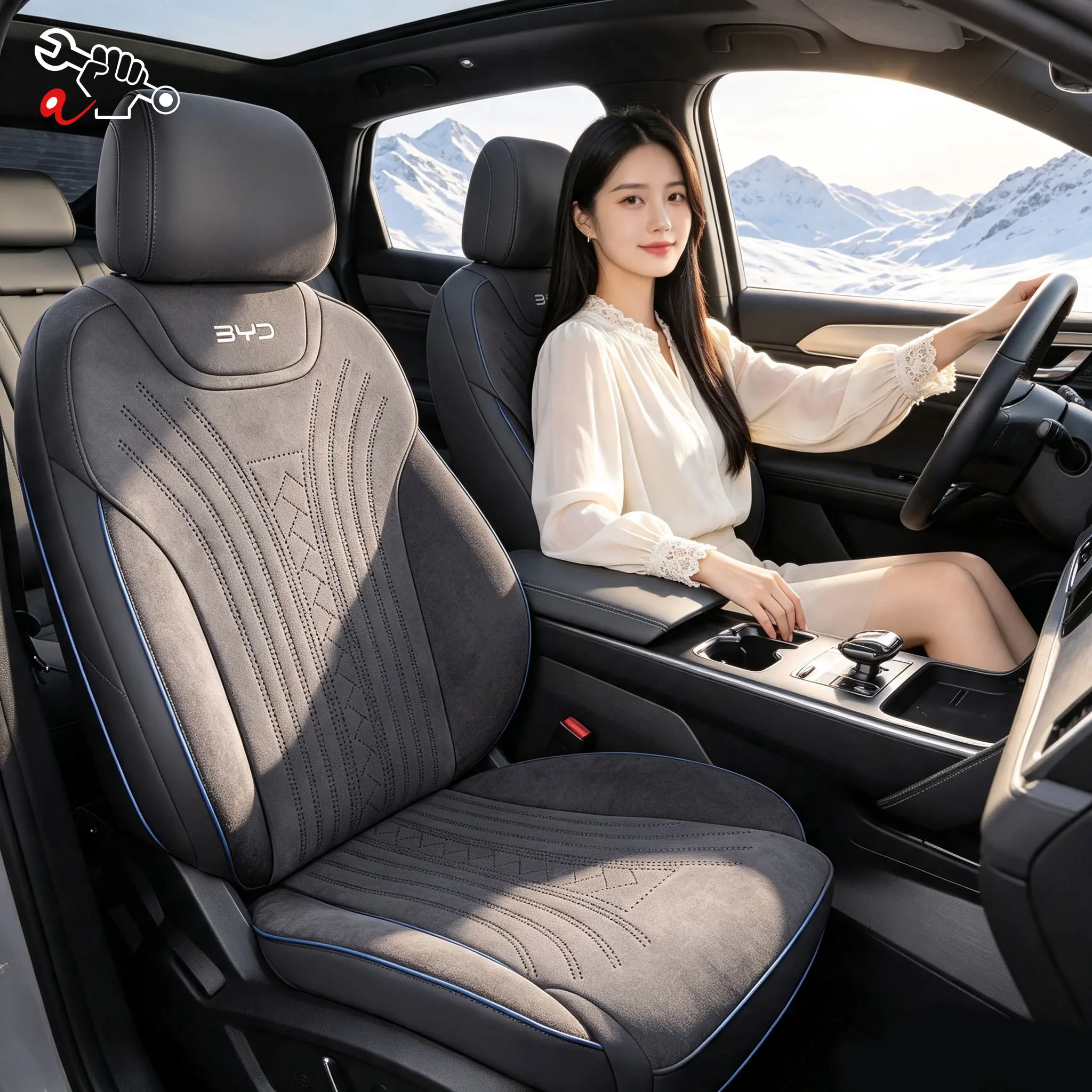 Left-Drive Car Seat Cover For BYD SONG Ultra EV 2026 Custom Fit Seat Cover Full Surrounded Seat Protection Cushion Auto