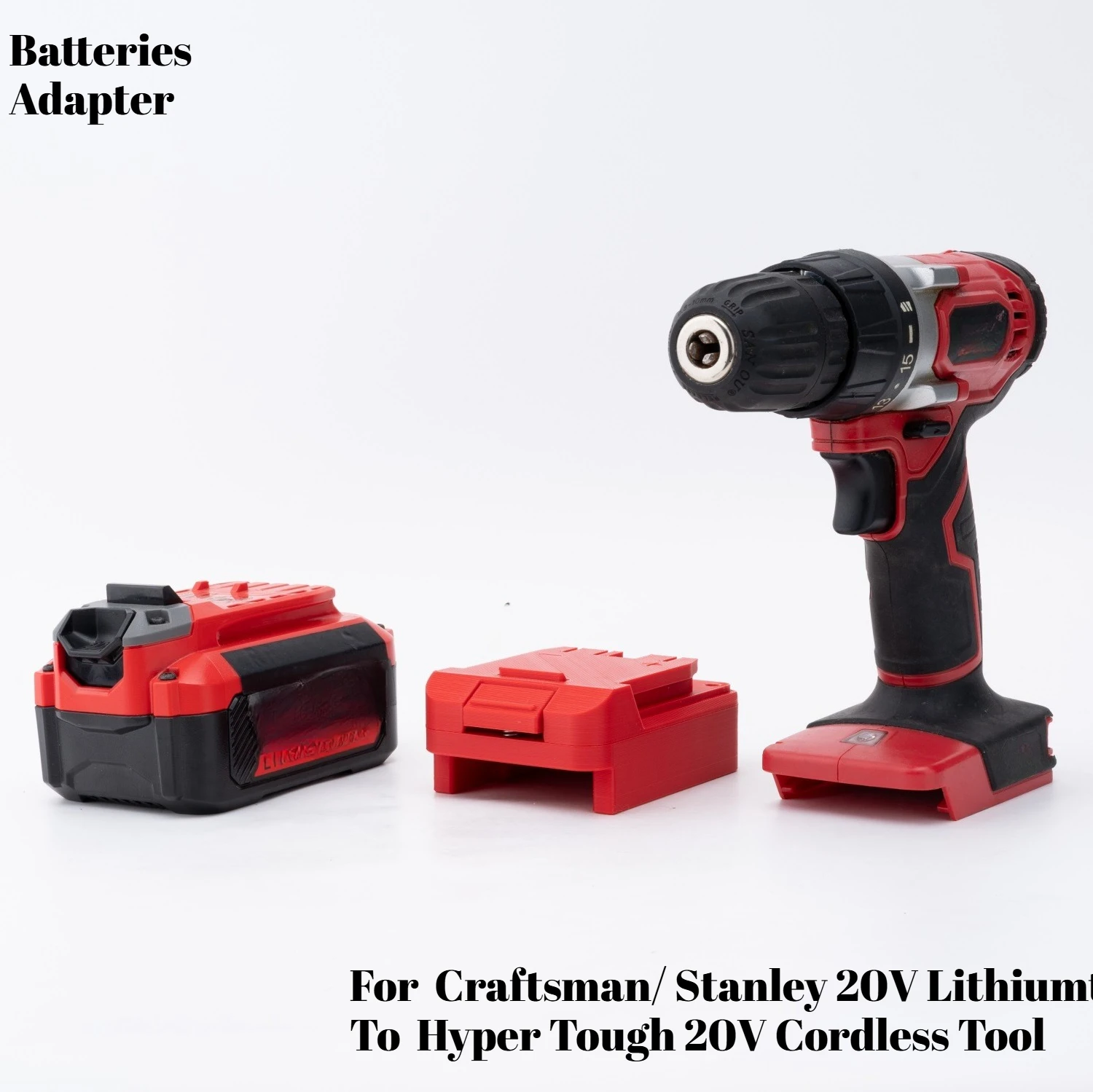 Converter Adapter For  Craftsman/ Stanley 20V Lithium To  Hyper Tough 20V Cordless Tool (Not Include Tools And Battery)