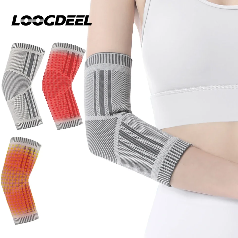 LOOGDEEL 1Pcs Graphene Elbow Pads Tennis Elbow Special Sheath Self-Heating Sprained Joints to Keep Warm Hand Arm Wristbands Men