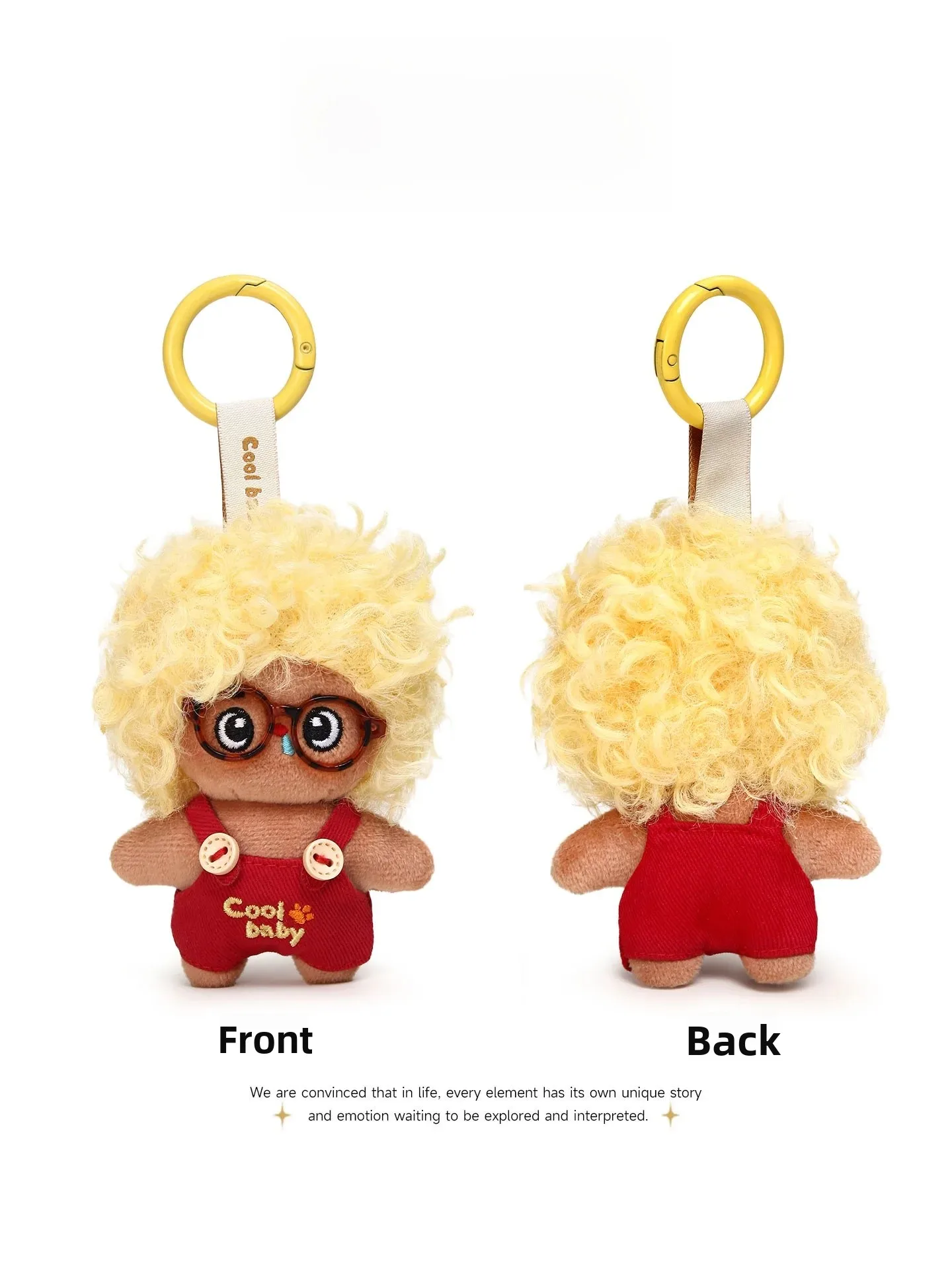 Jinnew Cute Black Girl Explosive Fur Keychain Backpack Pendant High-End Cute Bag Accessory Trendy Fashionable Trend Wave