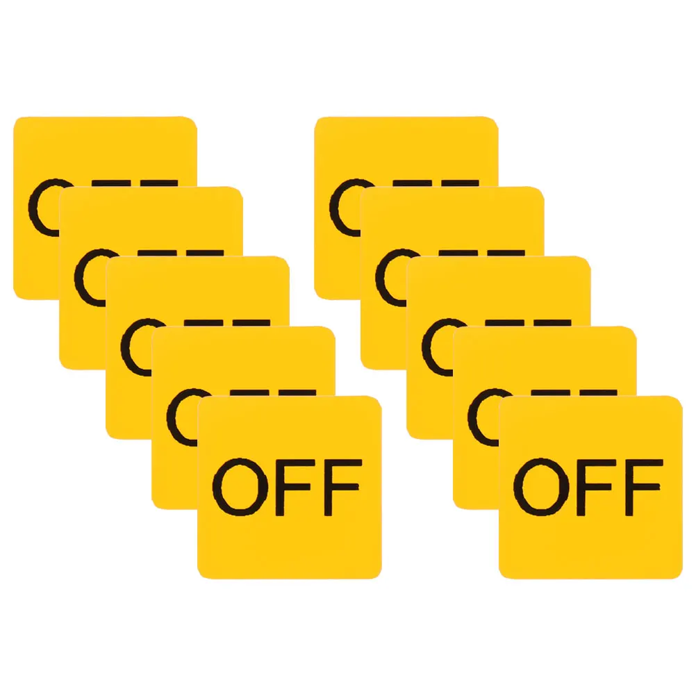 

10PCS Switch Stickers PVC Self Adhesive Labels Kitchen Home Bedroom Wall Decor Off Tags Device Warning Sticker