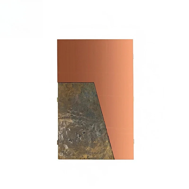 

Light luxury, high-end brass hanging wine cabinet, luxury house large flat floor high-end sense, creative display