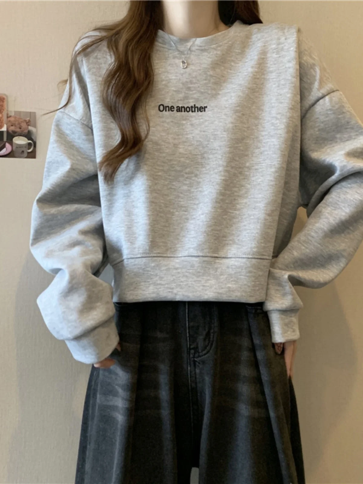 Sudadera con capucha fina para mujer, nueva colección primavera-otoño 2026, versátil, informal, holgada, prenda exterior, mezcla de poliéster y algodón, manga larga.