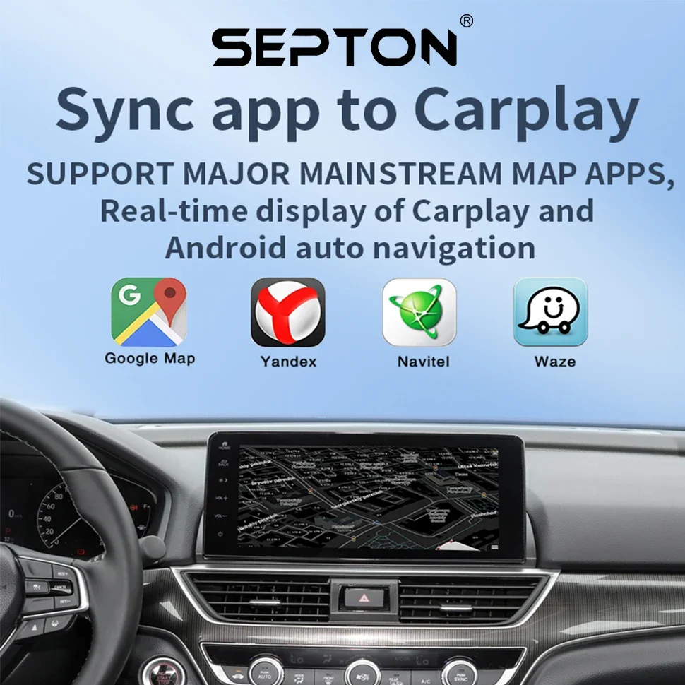 SPTON cableado a inalámbrico Carplay Ai Box inalámbrico CarPlay Android Auto adaptador accesorios de coche compatible con Netflix YouTube