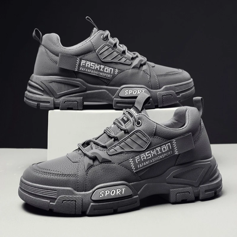 

Autumn's Best-selling Outdoor Workwear Solid-color Leather Low-top Men's Large-sized Round-toe Lace-up Fashionable New Boots