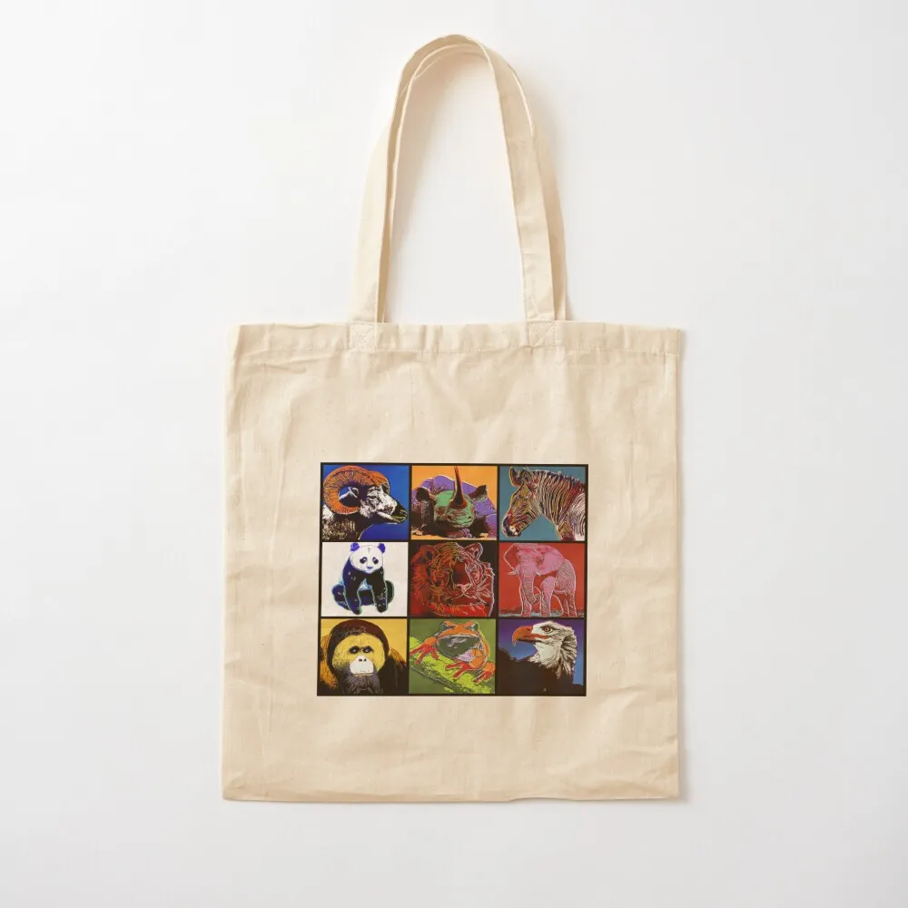 Aw Endangered animals from around the world. Tote Bag Canvas bag free delivery bags large size bags Candy bags