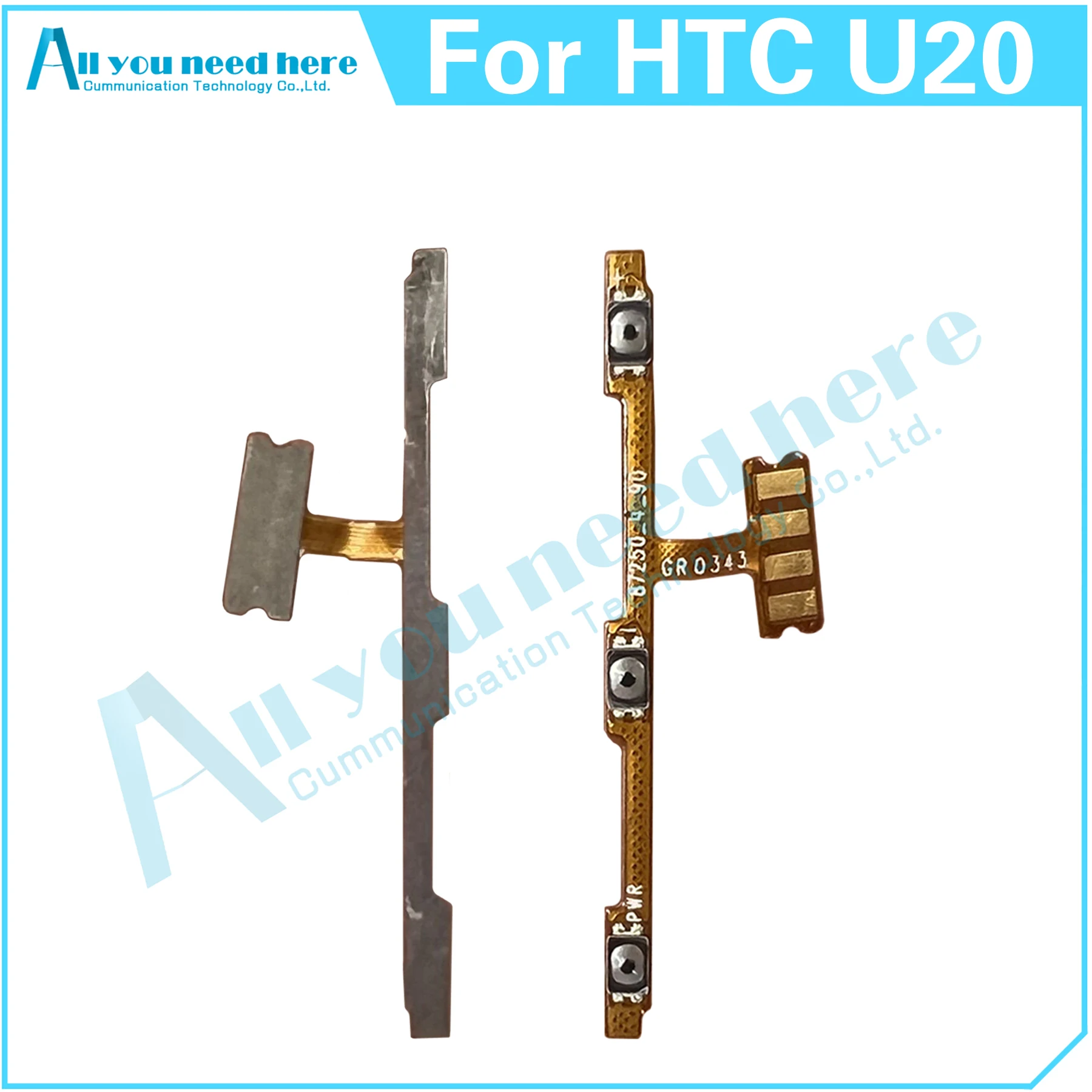 For HTC U20 Volume Side Power Button Switch Key Cable Flex ON OFF Replacement