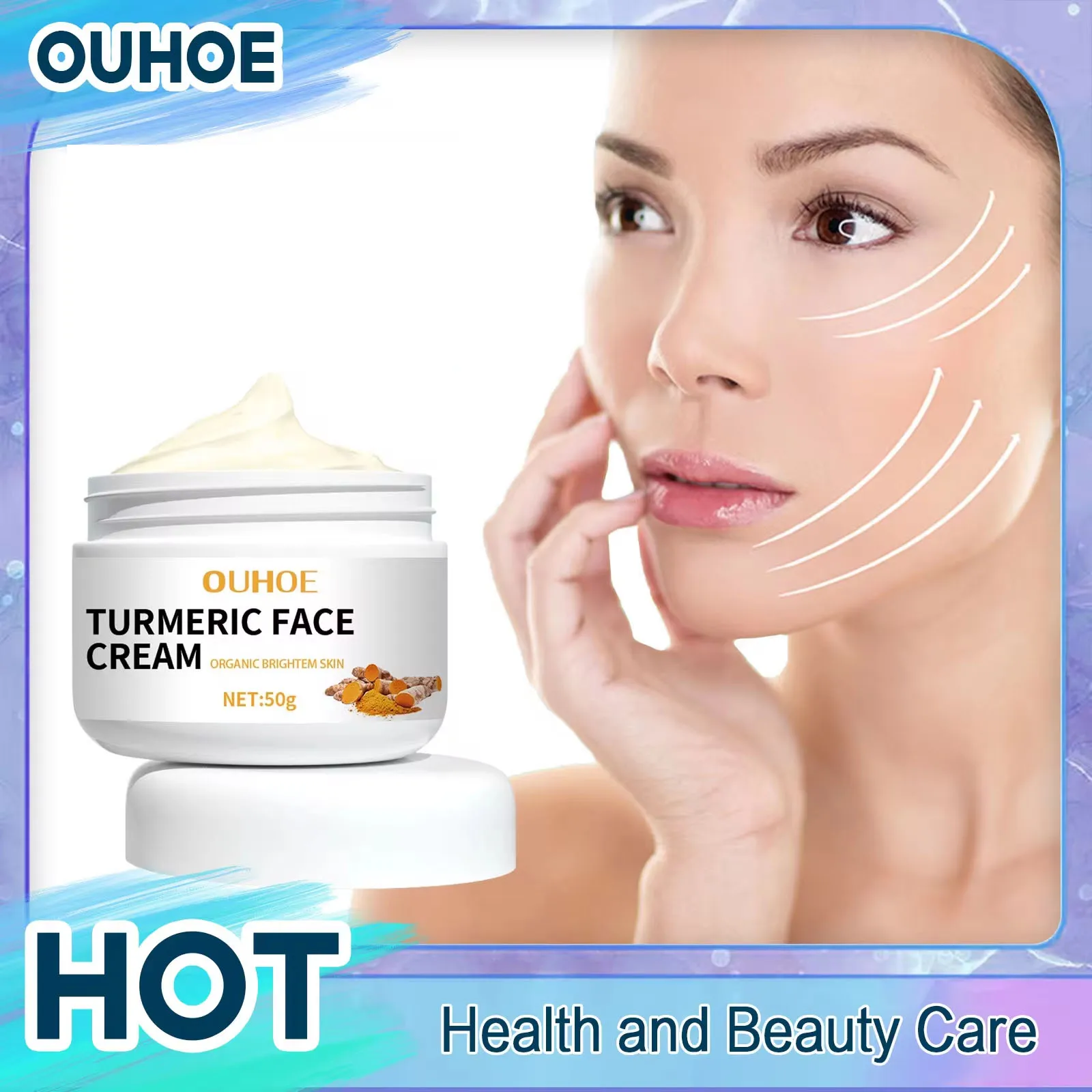 

Turmeric Wrinkle Removal Cream Lighten Fine Lines Friming Lifting Dark Spots Corrector Brightening Moisturizing Anti Aging Cream