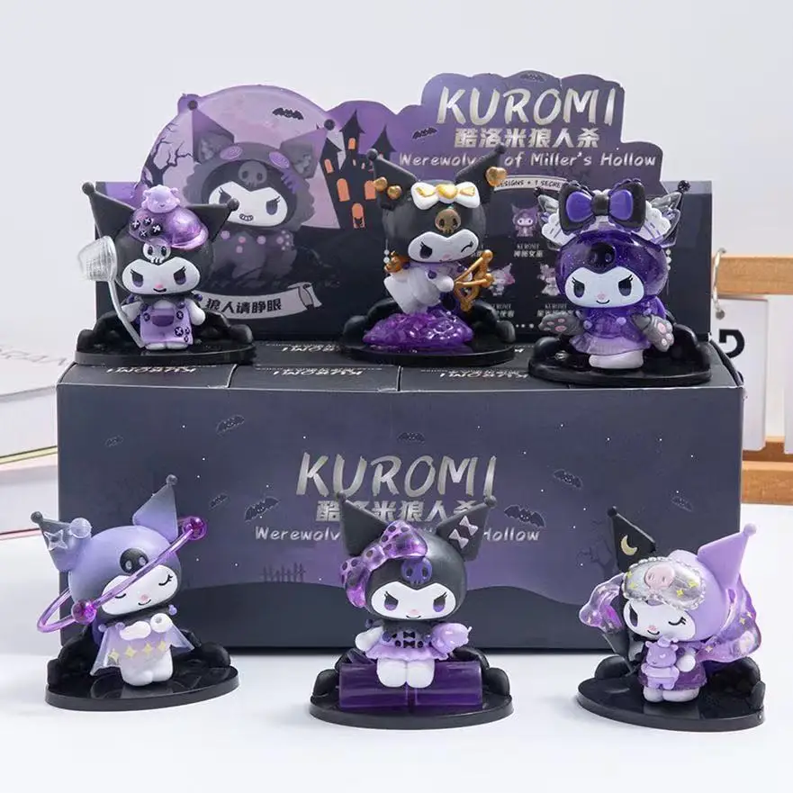 

Anime Sanrio Kuromi Randomised Werewolf kill Series Anime Characters Surprise Bag Cute Model Fans Collect Toy Blind Box Gift