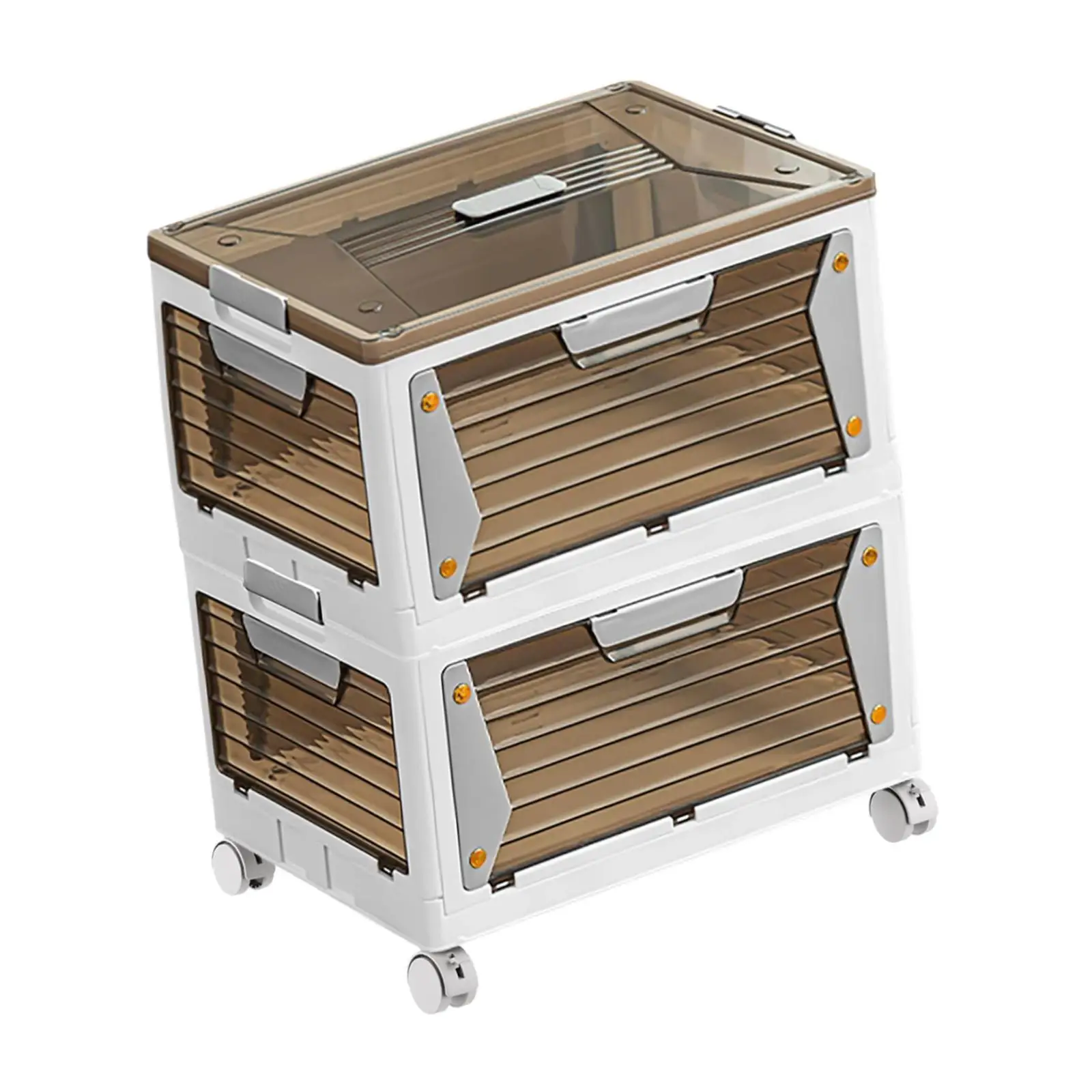 Folding Storage Box Space Saving Toys Portable Snacks Stackable Storage Bin for Bedroom Office Drawing Room Apartment Farmhouse