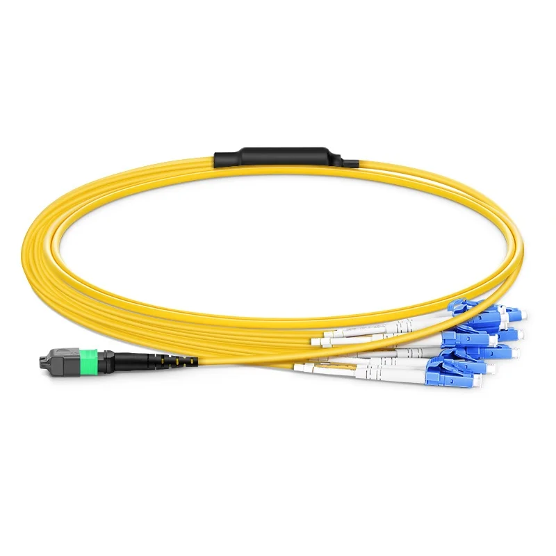 ADOP for MTP®-16 APC (Female) to 8 LC UPC Duplex OS2 Single Mode Standard IL Breakout Cable, 16 Fibers, Plenum (OFNP), for 800G