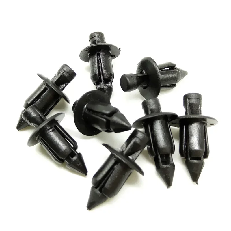 For Suzuki Hayabusa GSXR 1300/1000/750/600 100pcs 6mm Hole Dia ATV Plastic Push In Type Rivets Fastener Pin Clips Fairing Fender