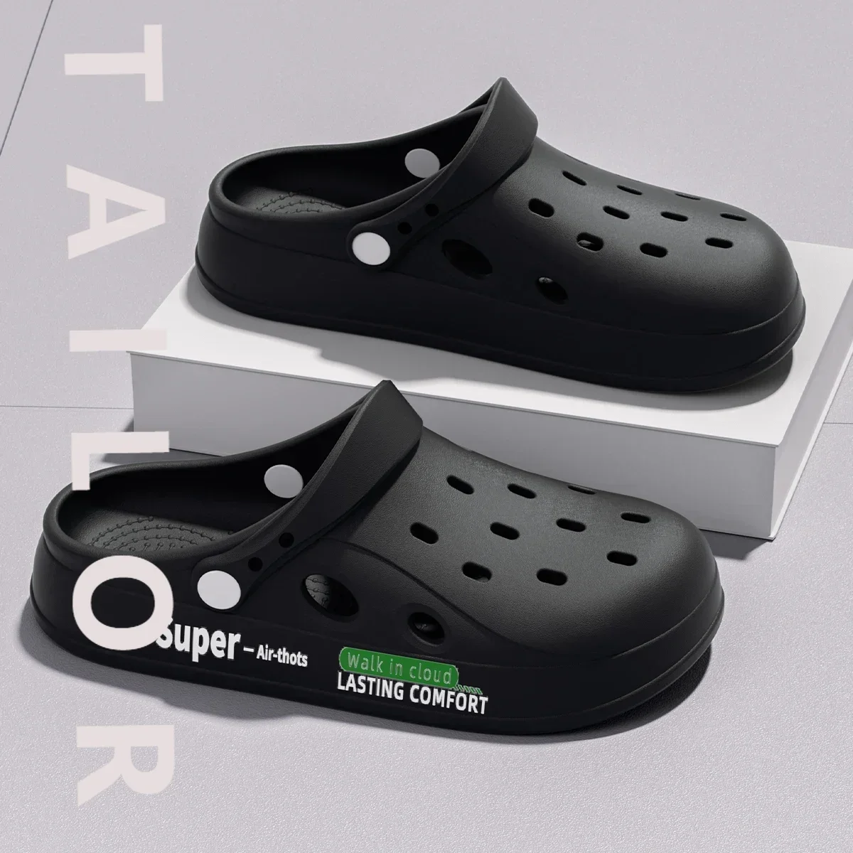 

Летняя обувь с отверстиями, нескользящие тапочки из ЭВА с толстой подошвой, модные удобные домашние и уличные сандалии