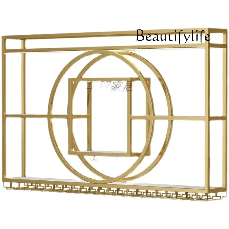 Q امرأة حامل مشروبات فاخرة الذهب فندق معلق عرض جدار النبيذ الرف زجاجة غرفة المعيشة Sto الغضب Estante Para Vino بار الأثاث