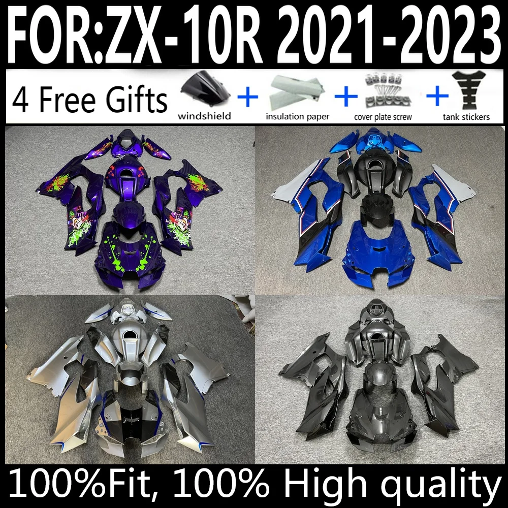 

Kawasaki ZX-10R 21 22 23 ZX10R 2021-2023 Motorcycle Fairings Kit ABS Plastic Body Work Cowlings Fairing Set Full Body Set