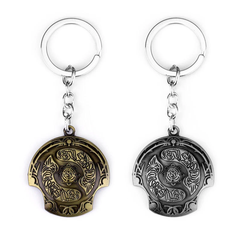 Llavero de Metal con Escudo del Campeón Inmortal del Juego Dota 2, Talismán, Aegis of Champions, Colgante, Joyería, Accesorios, Regalo