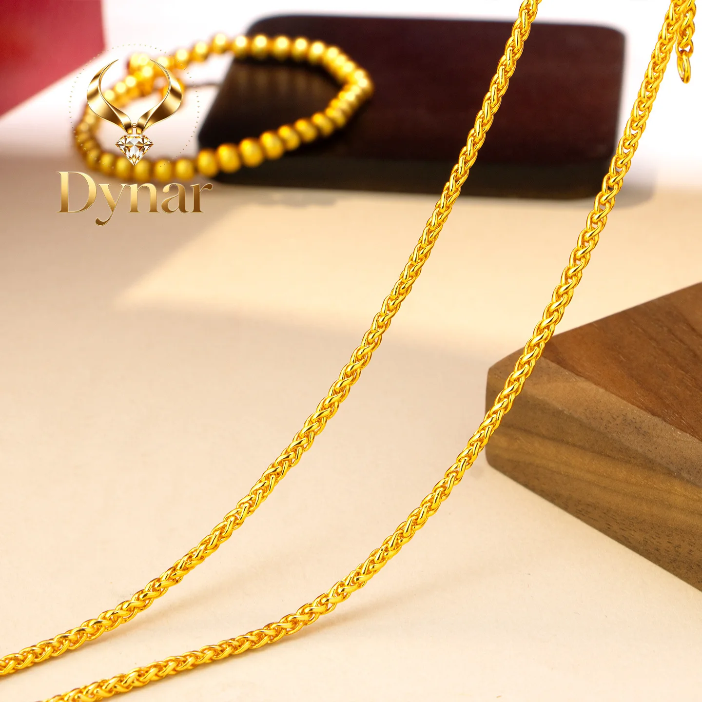 Dynar Jewelry   9999 24K real gold necklace 2.5mm Chopard chain women's fashion sweater chain versatile pendant