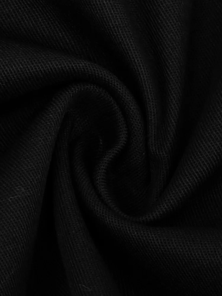 Tonval Sexy V-Neck High Waist Cotton Dresses for Women 2024 Autumn Half Sleeve Solid Plain Retro Vintage Party Midi Dress