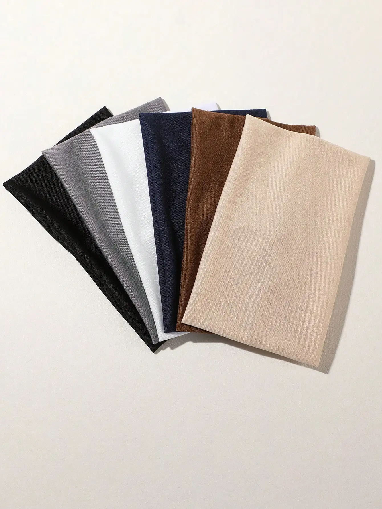 6pcs Wide Sports Fitness Sweat Absorbent Headbands Breathable Quick Dry Anti-Slip Hair Bands Summer Outfits Hair Accessories