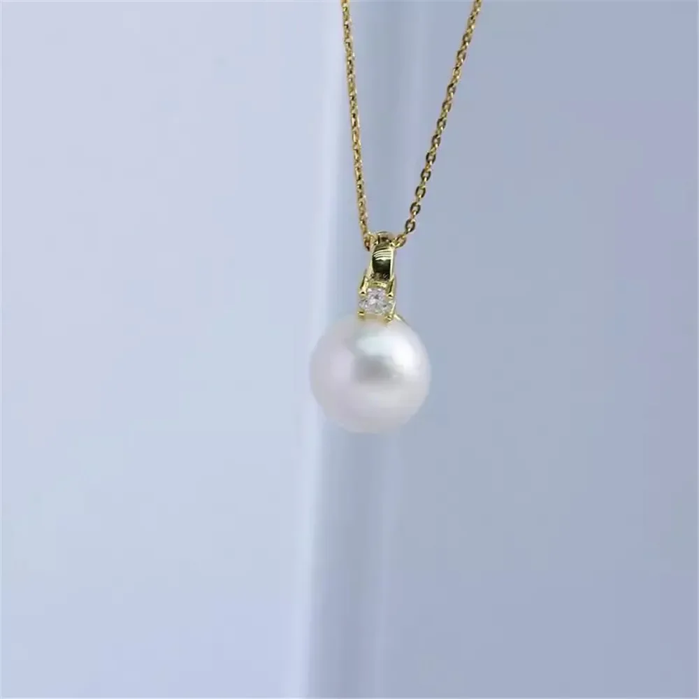 S925 Sterling Silver Pearl Pendant Setting, DIY Empty Bezel Cup Jewelry Supplies for Craft Making, Hollow Prong Pendant Findings