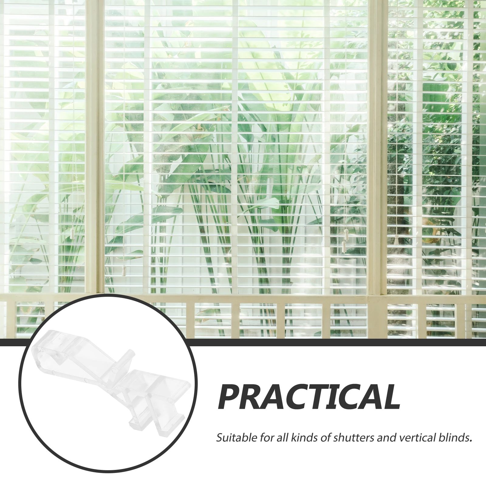 

20pcs Valance Clips For Window Blinds Transparent Replacement Plastic Clamps Hidden Blind Curtain Accessories Vertical Valance