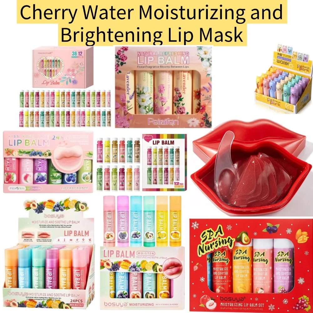 Set de Bálsamos Labiales Frutales – Kit de Cuidado Labial Hidratante de 24 Piezas con Vitamina E y Manteca de Karité, Nutre Profundamente los Labios Secos y Agrietados