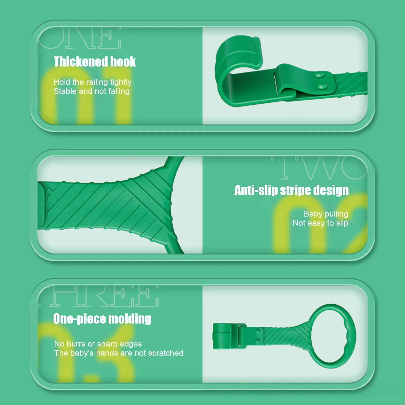 Anneaux de traction pour bébé, 1 pièce, accessoires d'entraînement à la marche, poignée confortable et sûre, poignée de levage pour lit de berceau