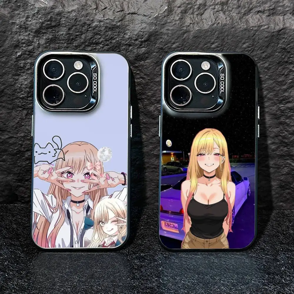 

T-Darling Marin Kitagawa Colorful Silver Phone Case For IPhone 16 17 15 14 12 13 Pro Max Black Color Shockproof Cover