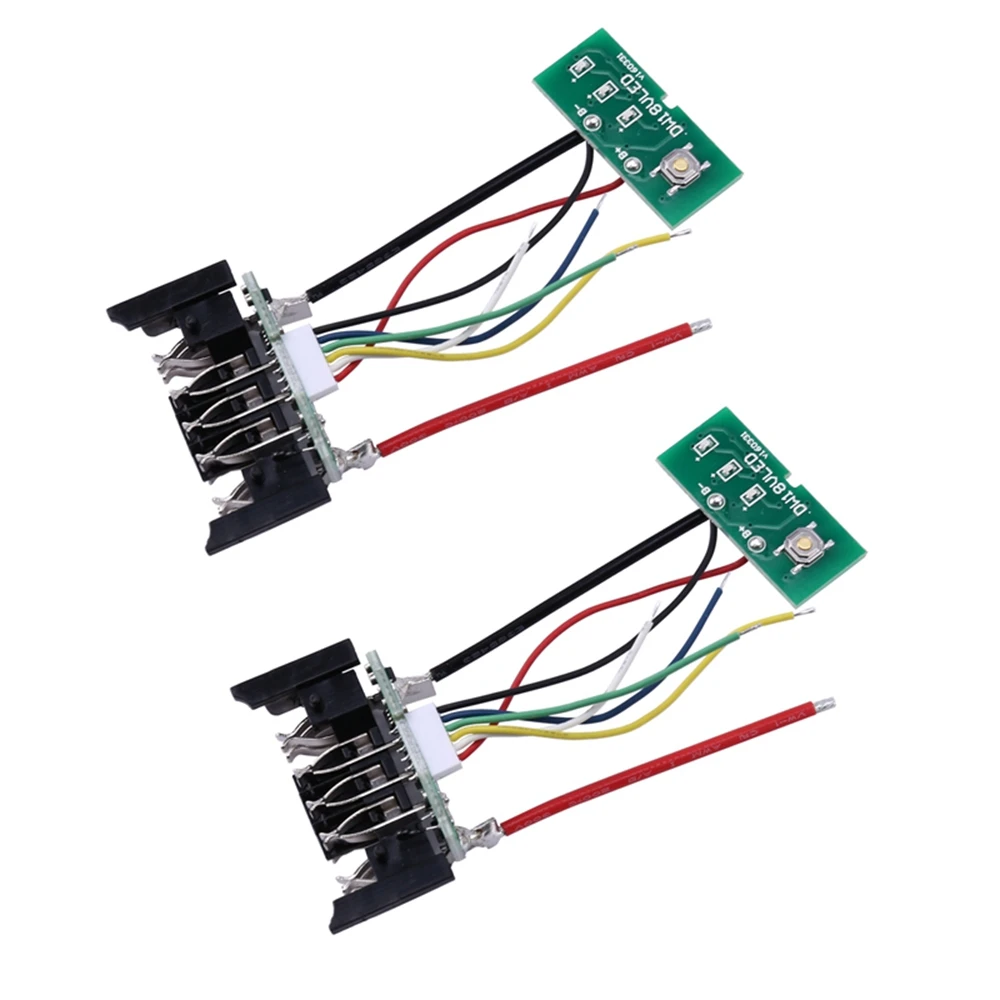 Placa de circuito de protección de carga PCB, batería de iones de litio, 2 piezas, DCB200, para Dewalt 18V, 20V, DCB201, DCB203, DCB204