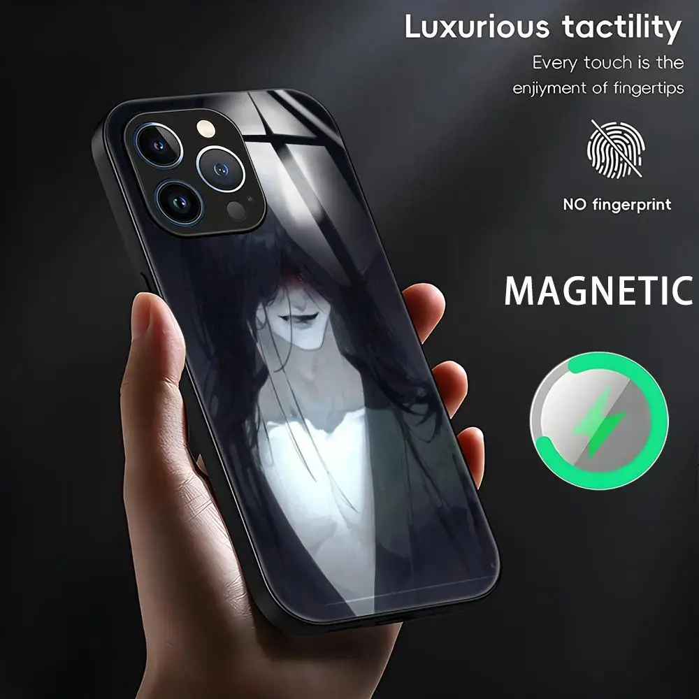 Mr crawling homi-cipher Phone Case For iPhone 16 15 14 13 12 11 X XR XS 8 Plus Mini Pro Max Glass Magnetic Phone Case