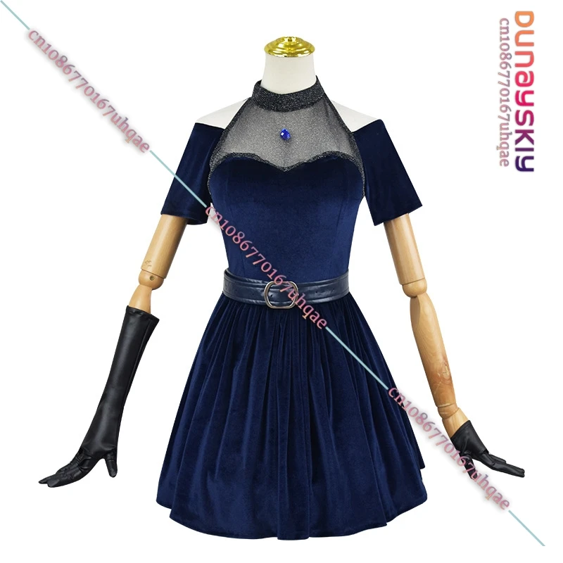 Mizi vestido púrpura disfraces Cosplay Anime Alien escenario juego de rol rosa degradado azul peluca conjunto de pelo para fiesta de Anime 2025 Cos