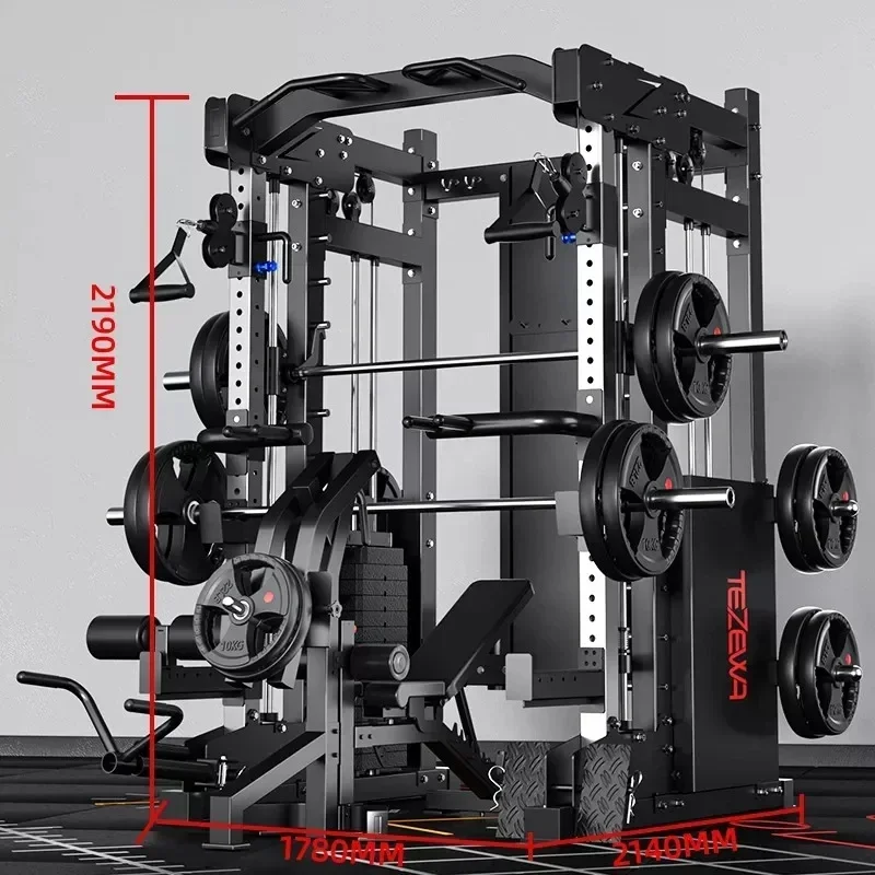 Squat Rack Home Gym Gym BodyBuilding Equipment Gym Indoor Multifunctional Smith Machine Fitness Equipment Forearm Exerciser