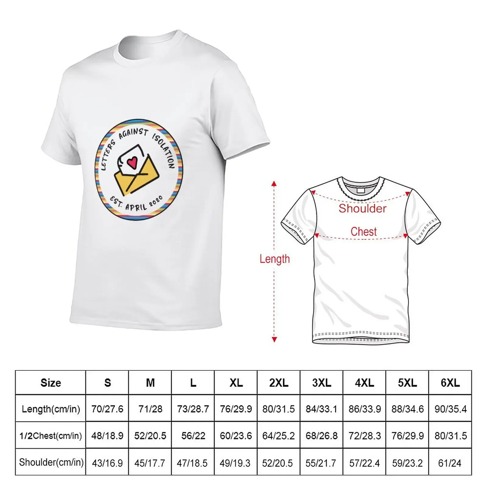 Letters Against Isolation Logo T-Shirt boys whites sublime kawaii clothes mens graphic t-shirts