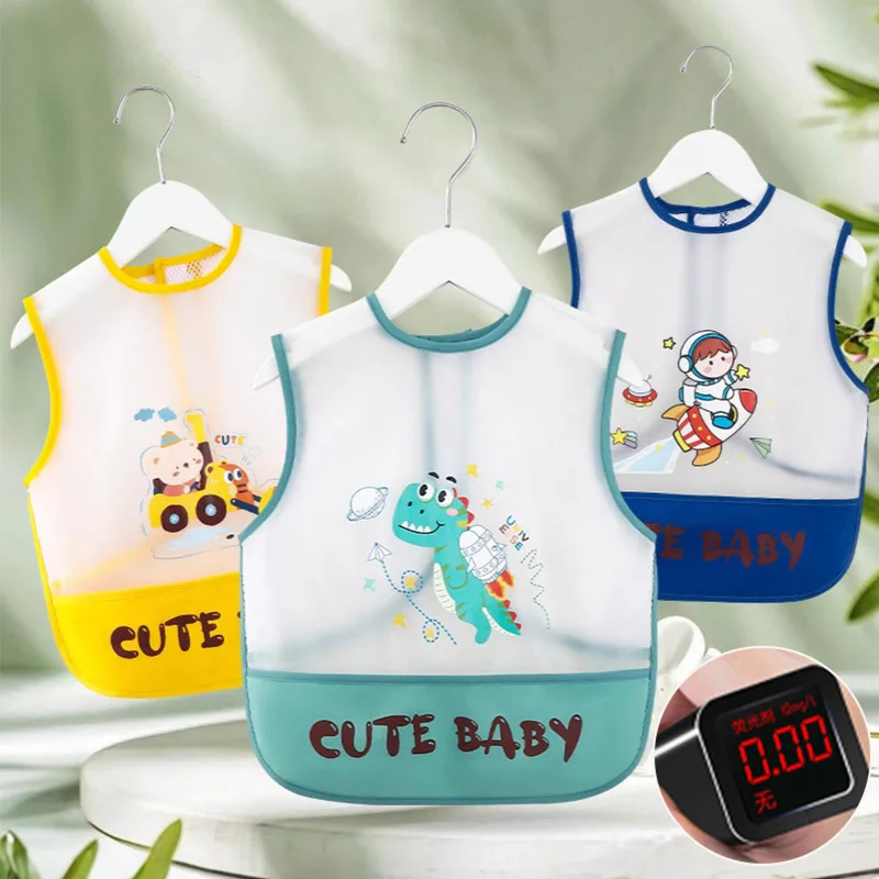 

Summer Breathable Mesh Baby Bibs Kids Sleeveless Apron Boy Girl Cute Cartoon Feeding Burp Eating Cloths Children Saliva Towel