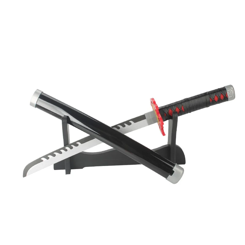 Demon Slayer Katana 60cm/23.6in Drewniany miecz do odgrywania ról Ognisty Bóg Tanjiro Rekwizyty kostiumowe na Halloween