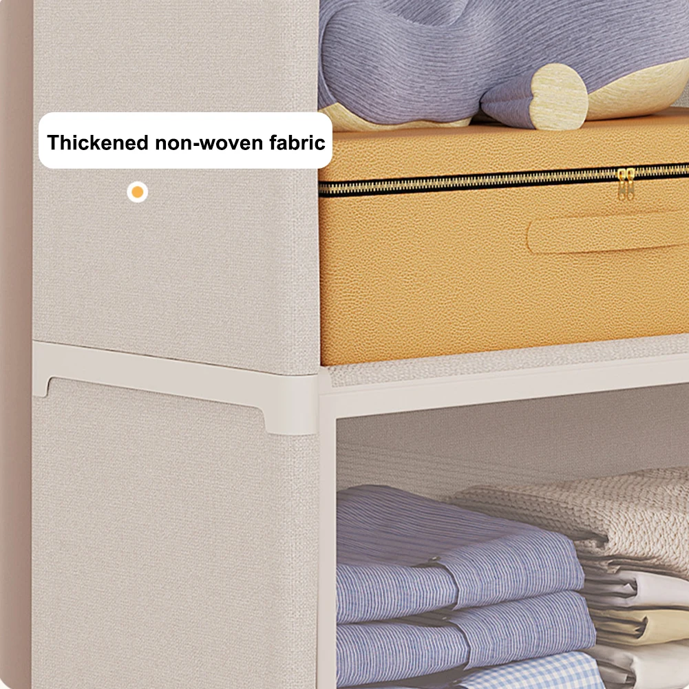 Closet Organizer with Lid Clothes Storage Organizer Dustproof Storage Cabinet Multi-layer Storage Rack for Clothes
