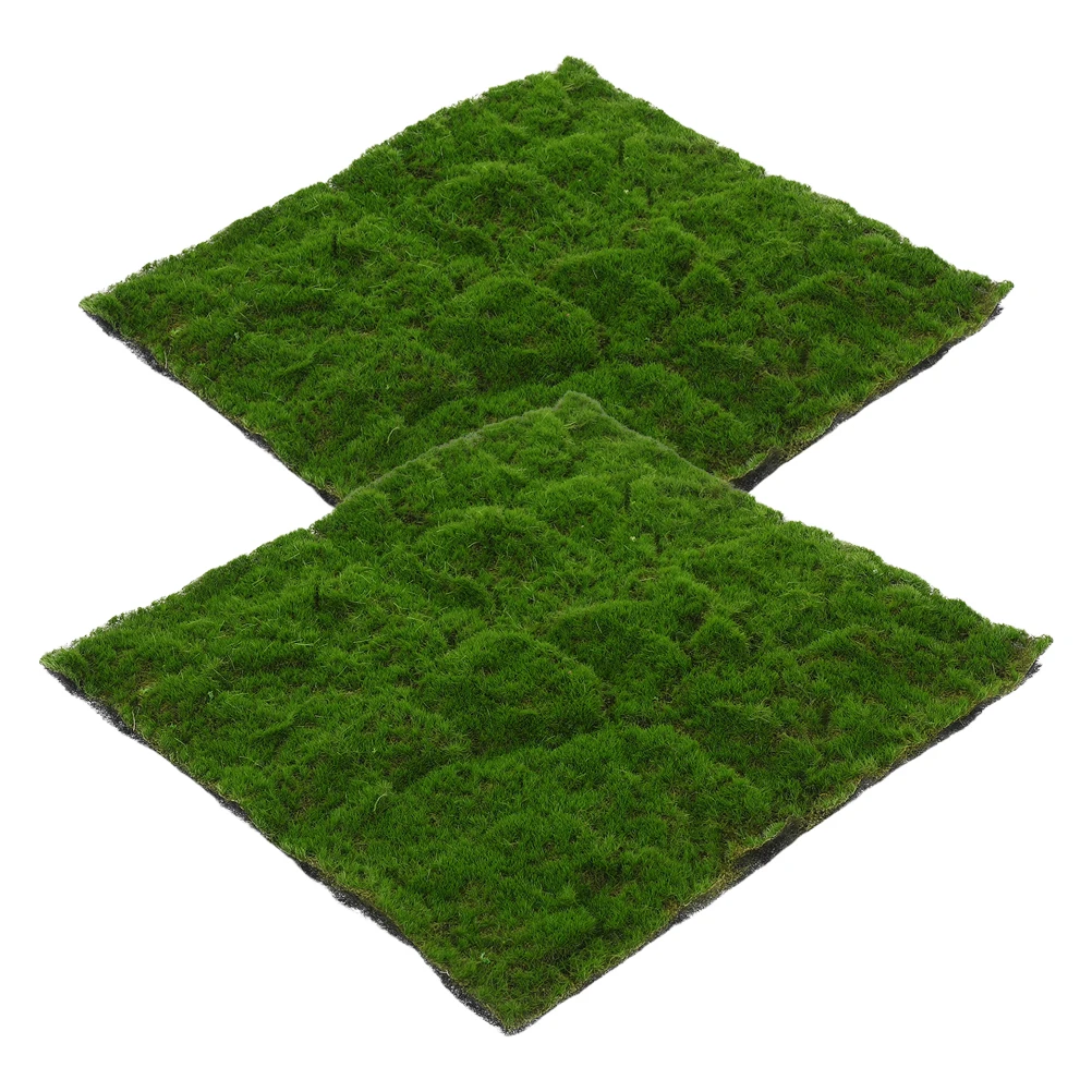 

2pcs Artificial Moss Lawn Mat: High Realism Fake Pads For Garden Patio Outdoor Decoration Lightweight Easy Maintenance Garden